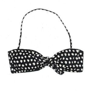 VICTORIA’S SECRET Bikini Top Black White Large Padded Bandeau Swim